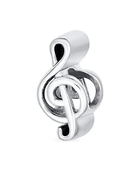 Bling Jewelry Set of 2 Grand Piano & G Clef Musician Charm Bead Oxidized Sterling Silver