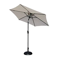 Flynama 8.8 feet Outdoor Aluminum Patio Umbrellawith 33 pounds Round Resin Umbrella Base