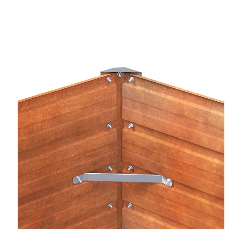 vidaXL Garden Raised Bed Rusty 39.4"x39.4"x17.7" Corten Steel