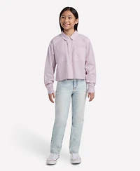 abercrombie kids Girls Button Front Boxy Shirt
