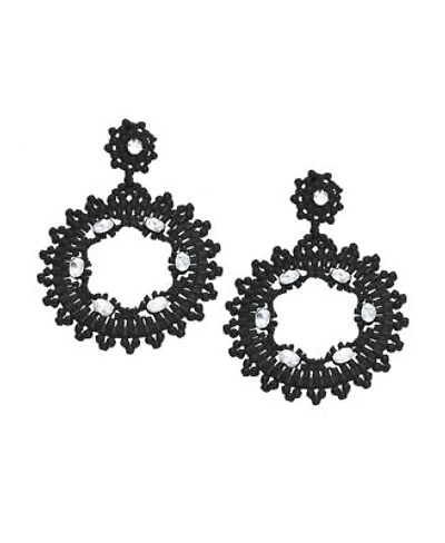 Sohi Womens Circular Drop Earrings