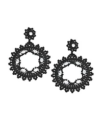 Sohi Womens Circular Drop Earrings