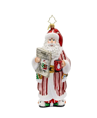 Christopher Radko Santas Daily News Ornament