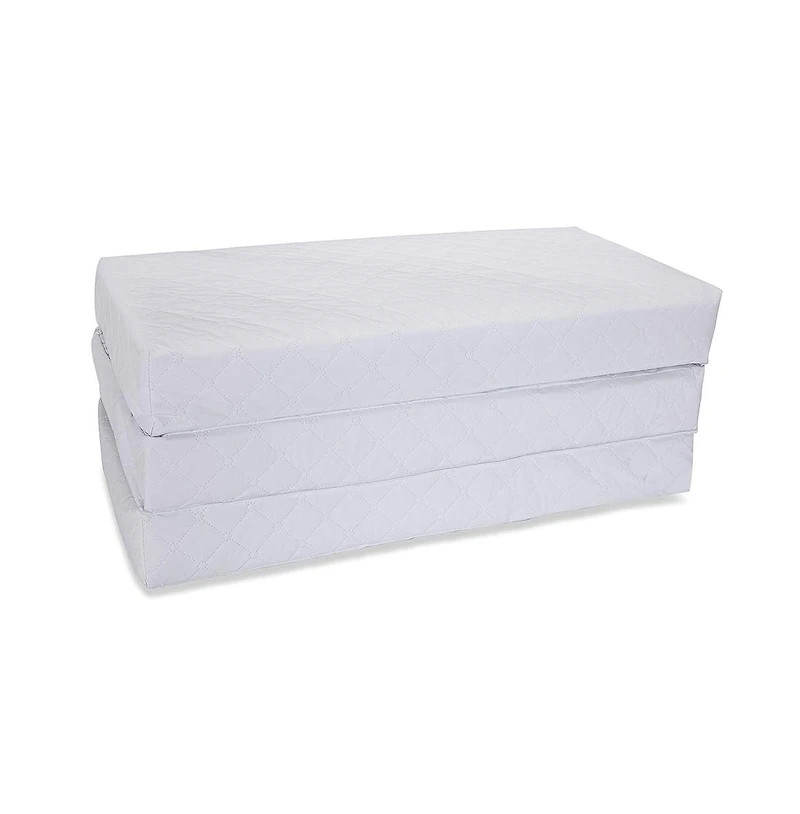 L.a. Baby, Multi-Use Waterproof Folding Portable Crib Mattress/Play Mat with Travel Carry Case, 2"