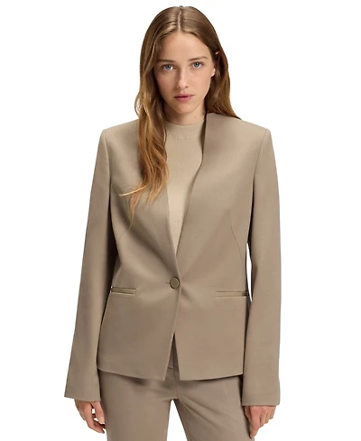 Boss by Hugo Women's Collarless Regular-Fit Blazer