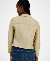Tommy Hilfiger Women's Foil Cropped Trucker Jacket