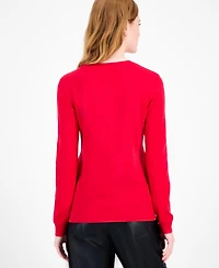 Tommy Hilfiger Women's Cotton Sunglasses Bear Crewneck Sweater