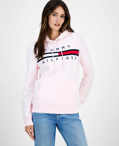 Tommy Hilfiger Women's Embroidered Logo Hooded Sweatshirt