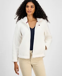 Tommy Hilfiger Women's Zip-Front Long-Sleeve Sherpa Jacket