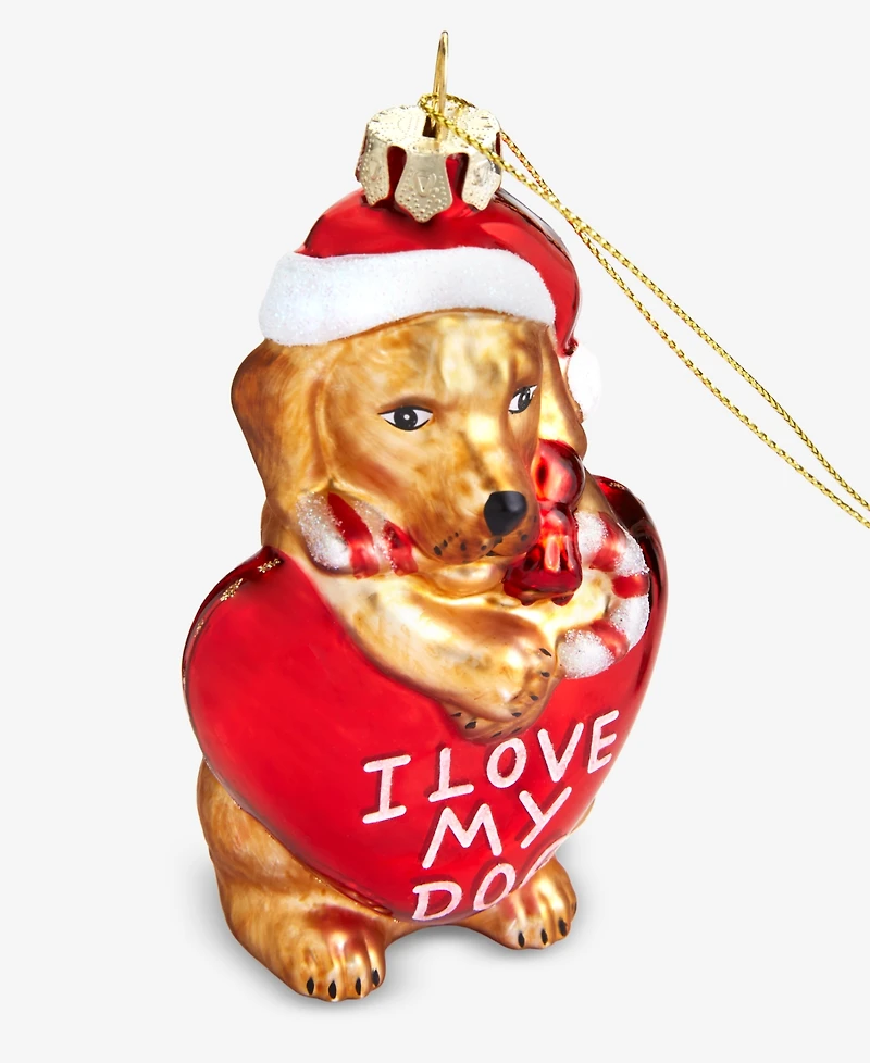Holiday Lane Pets Glass Dog Ornament, Macy's Exclusive