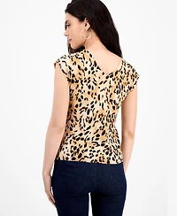 I.n.c. International Concepts Petite Double-v-Neck Cap-Sleeve Top, Macy's Exclusive
