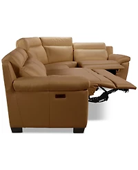 Julius Ii 5-Pc. Leather L Sectional with Power Recliners