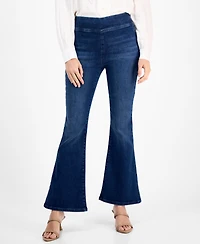 I.n.c. International Concepts Petite Flared-Leg Pull-On Jeans, Macy's Exclusive