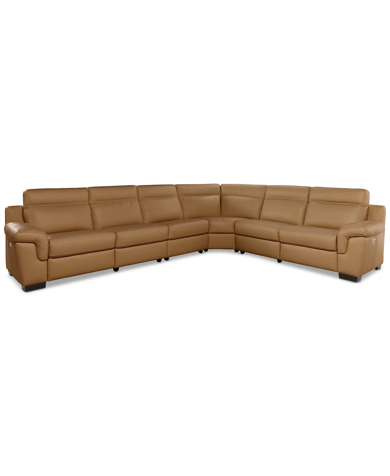 Julius Ii -Pc. Leather L Sectional with 2 Power Recliners