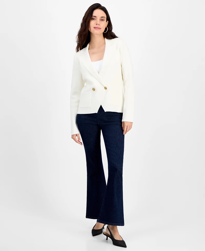 I.n.c. International Concepts Petite Double-Breasted Patch Pocket Sweater, Macy's Exclusive