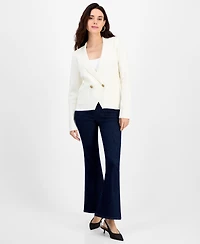 I.n.c. International Concepts Petite Double-Breasted Patch Pocket Sweater, Macy's Exclusive