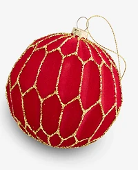 Holiday Lane Berry Tones Red Honeycomb Ball Ornament, Macy's Exclusive