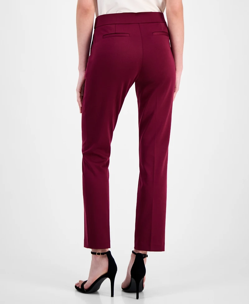 Ak Anne Klein Women's Pull-On Straight-Leg Pants