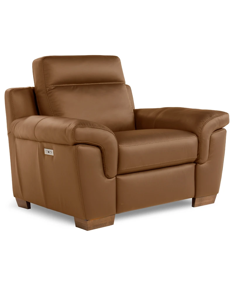 Julius Ii Leather Power Recliner, Exclusively at Macy's