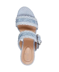 Bandolino Women's Almer Double Band Block Heel Sandals