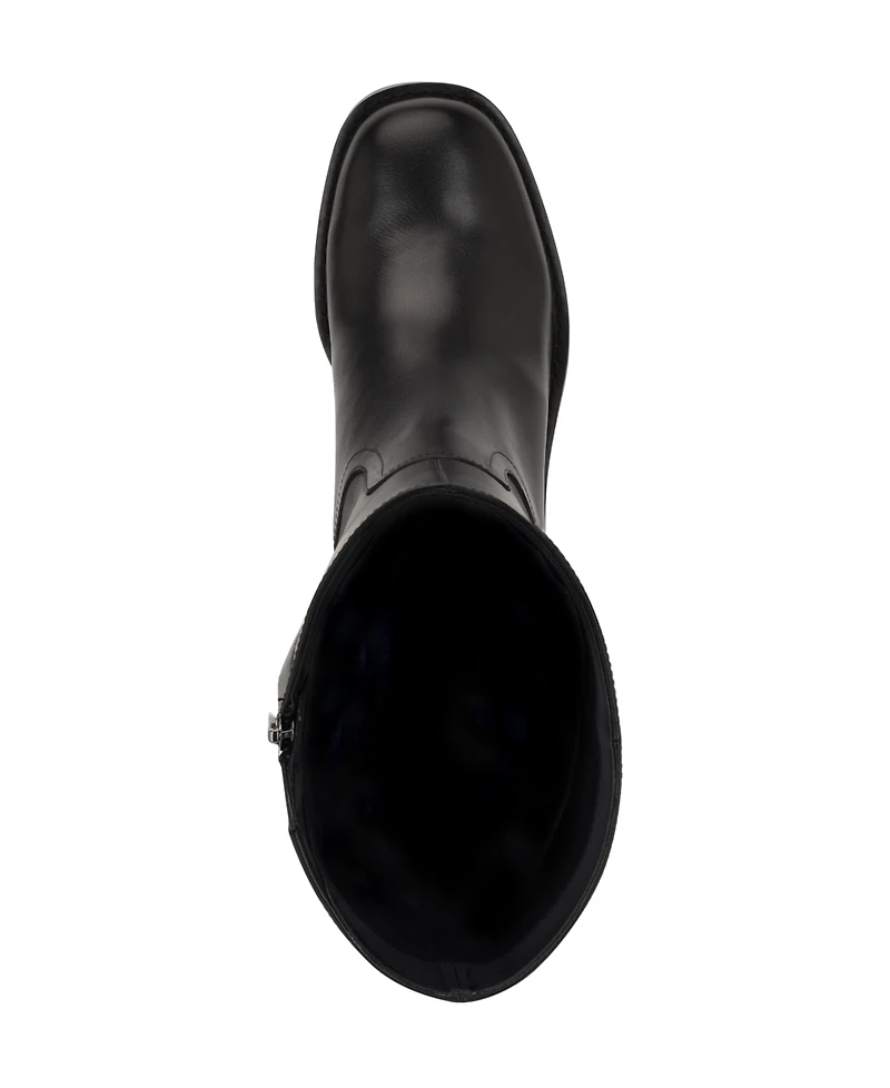 Nine West Women's Broklyn Tall Leather Block Heel Boots