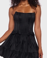 Alex & Sophia Juniors' Sleeveless Taffeta Fit Flare Dress