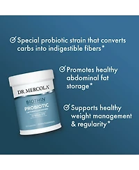 Dr. Mercola Biothin Probiotic 10 Billion Cfu, 30 Servings, Supports Digestive Health, Non Gmo