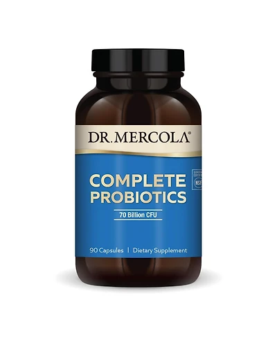 Dr. Mercola Complete Probiotics 70 Billion Cfu, 90 Servings, Supports Digestive Health