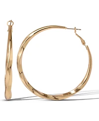 Jessica Simpson Twisted Gold Hoop Earrings