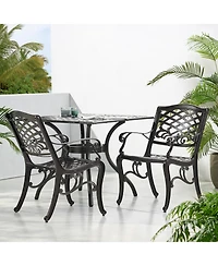 Flynama Outdoor 2 Pieces Aluminium Dining Chairs