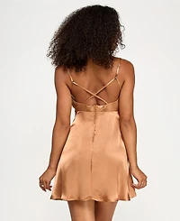 Katia Rae Juniors' Satin Sweetheart A-Line Dress