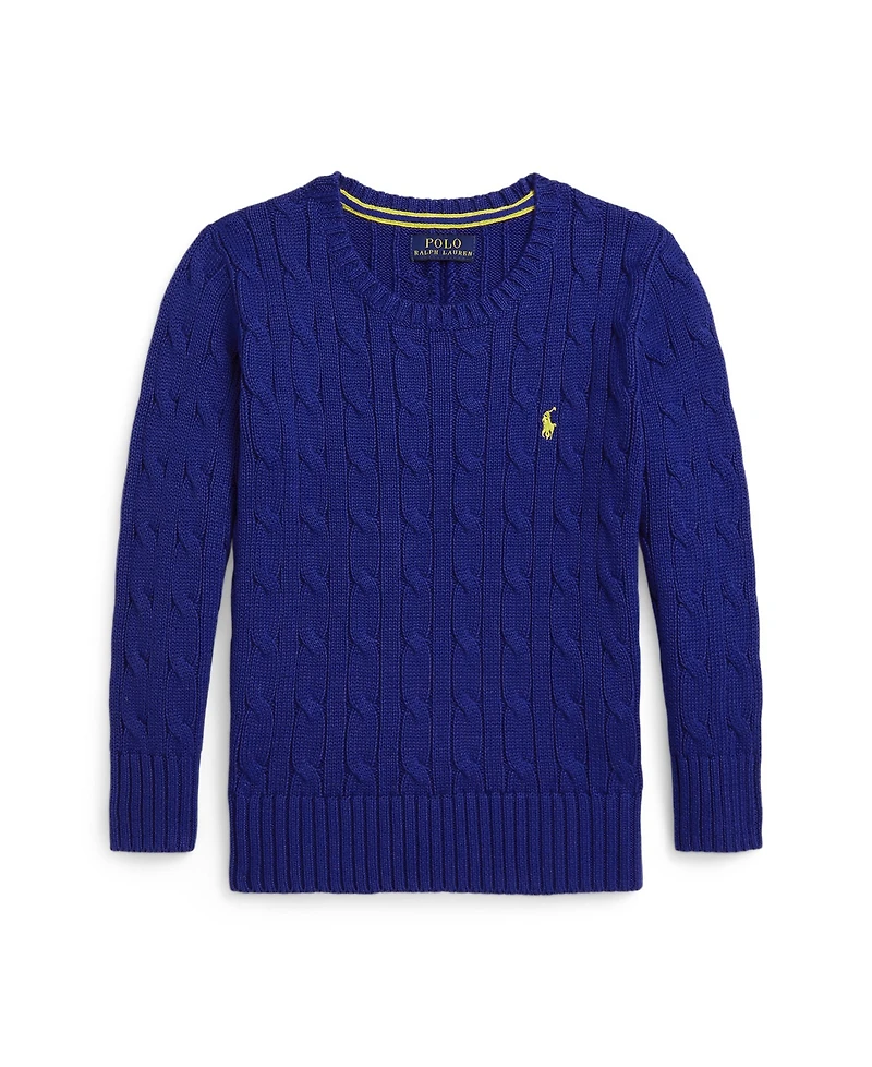 Polo Ralph Lauren Toddler and Little Boys Cable Knit Cotton Sweater