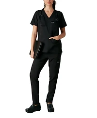 Members Only Women's Palermo 4-Pocket Scrub Top