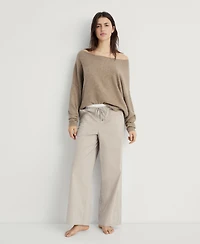 Mango Women's Elastic Detail Striped Pajama Pants