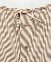 Mango Women's Elasticated Detail Striped Pajama Shorts