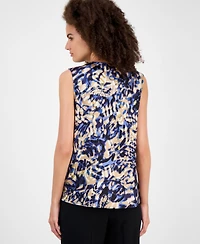 Kasper Women's Printed Cowl-Neck Tank