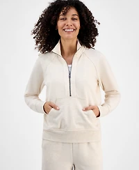 Style & Co Petite Heathered Cloud Fleece Half-Zip Sweatshirt, Macy's Exclusive