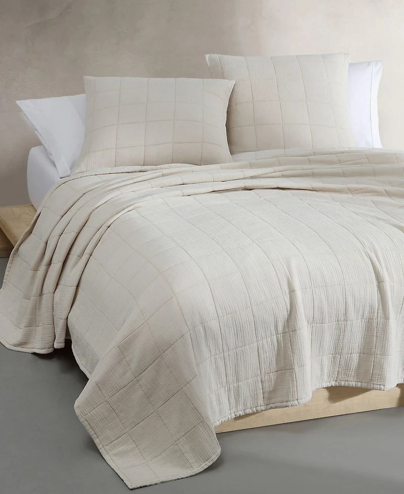 Closeout! Calvin Klein Cotton Gauze Solid Sham, European