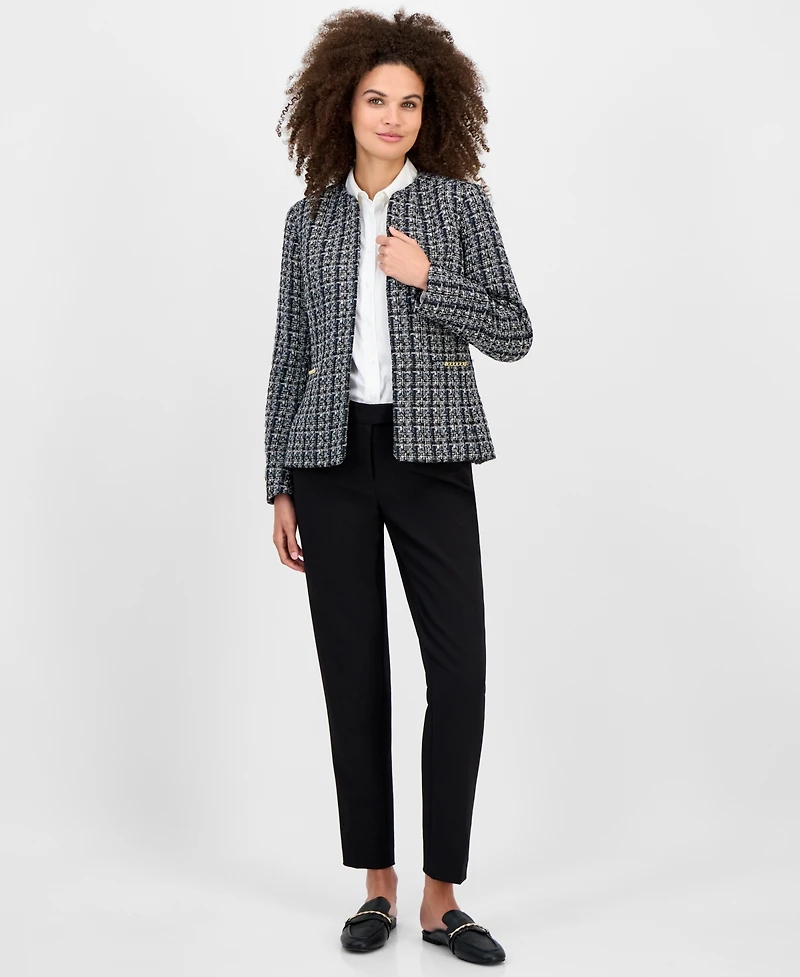 Kasper Tweed Open-Front Cardigan, Regular & Petite