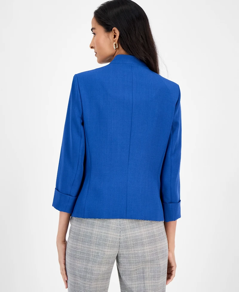 Kasper Women's Crepe Open-Front 3/4-Sleeve Jacket, Regular & Petite