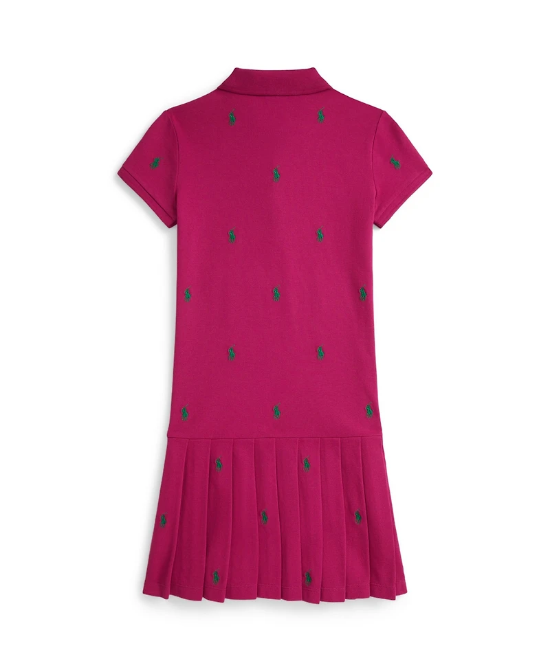 Polo Ralph Lauren Big Girls Pony Stretch Mesh Dress