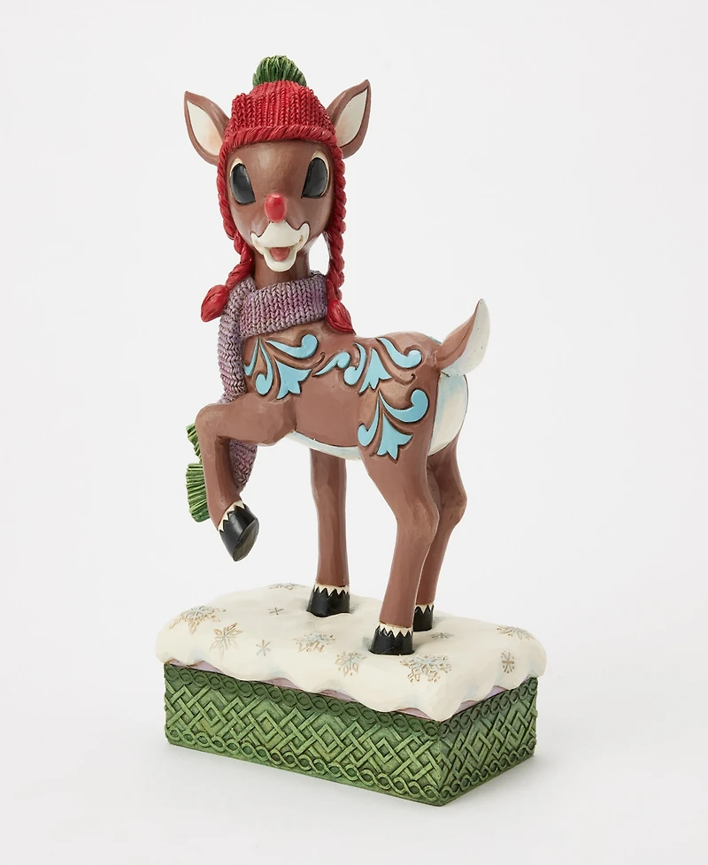 Jim Shore Rudolph with Knit Hat