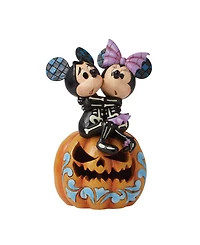 Jim Shore Disney Traditions Mickey and Minnie Scared Skeletons