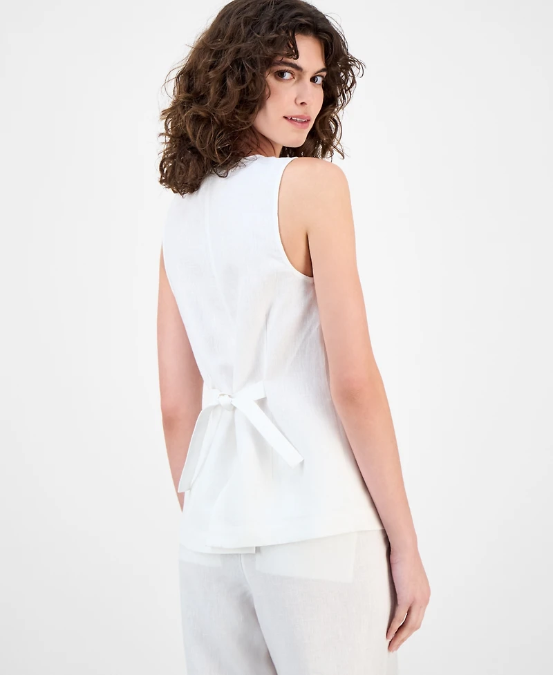 Charter Club Women's 100% Linen Vest, Macy's Exclusive