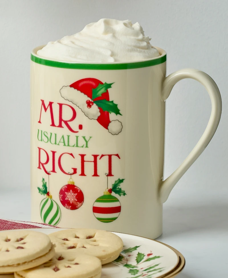 Lenox Mr. & Mrs. Holiday Mugs, Set of 2