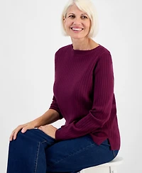 Style & Co Petite Boat-Neck Sweater, Macy's Exclusive