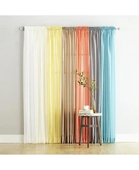 Sheer Voile Rod Pocket Curtain Panel