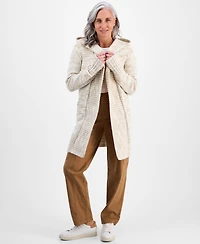 Style & Co Petite Hooded Open-Front Long Cardigan, Macy's Exclusive