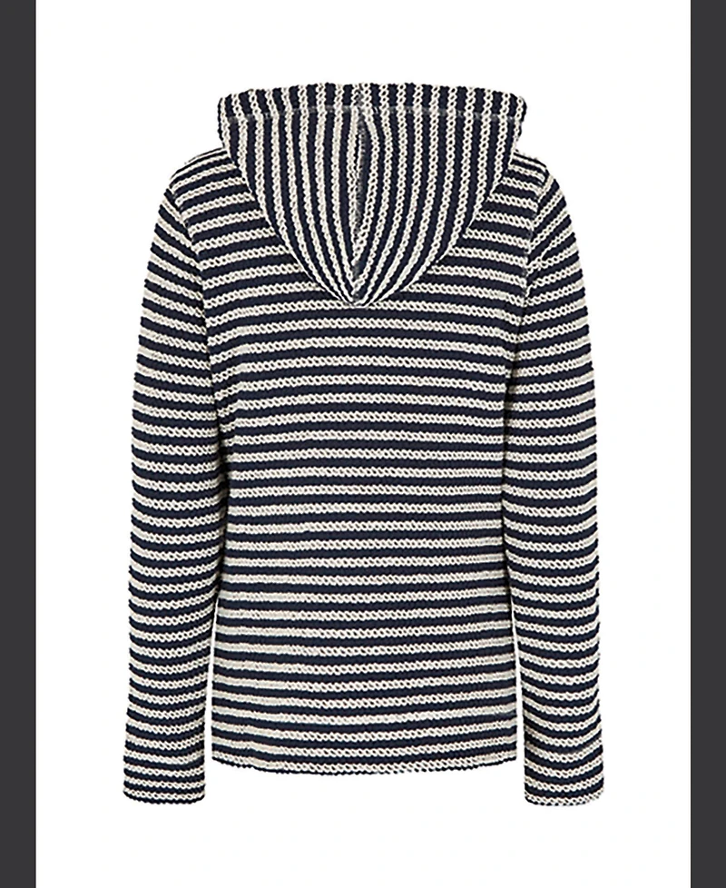 Weird Fish Women's Fisher Full Zip Stripe Macaroni Hoodie