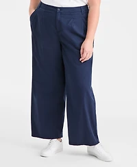 Style & Co Plus Pleated Straight-Leg Pant, Macy's Exclusive